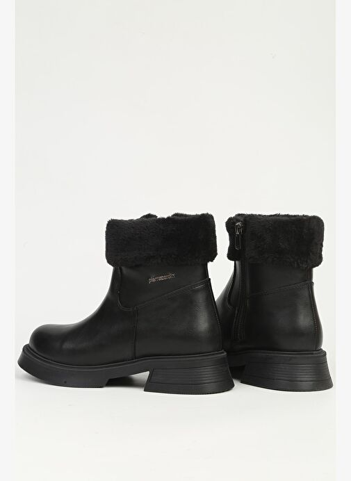 Pierre Cardin Siyah Yarım Kürklü Bot PC-55268 - Görsel 4