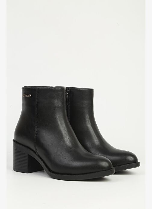 Pierre Cardin Siyah Fermuarlı Yarım Bot PC-55270 - Görsel 3