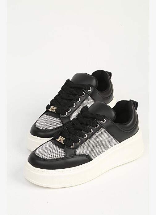 Siyah Beyaz Kadın Spor Ayakkabı PC-55312 - Görsel 5