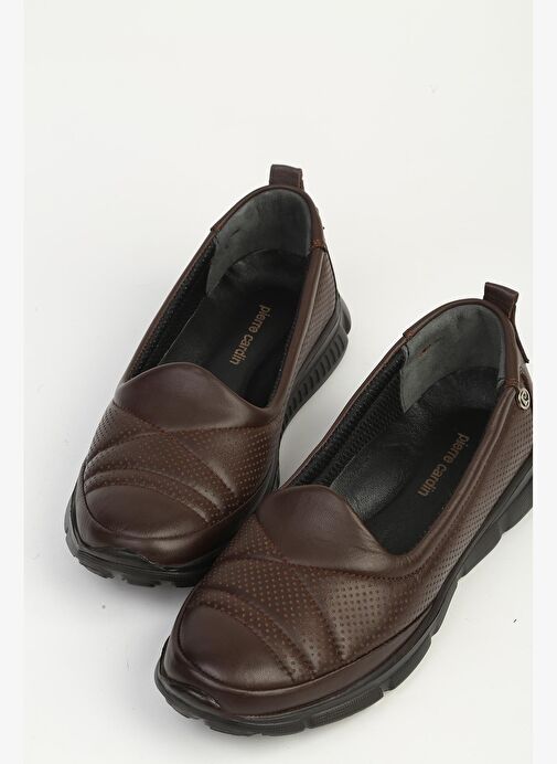 Kadın Kahve Deri Spor Ayakkabı PC-55348 - Görsel 5