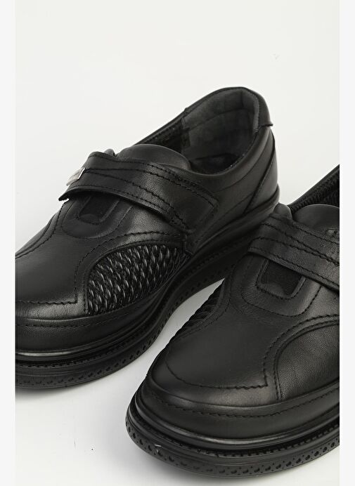 Kadın Siyah Deri Spor Ayakkabı PC-55350 - Görsel 5