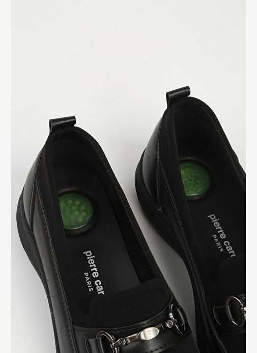 Pierre Cardin Siyah Deri Kadın Spor Ayakkabı PC-55361 - Görsel 5