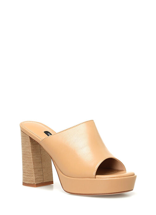 CANBE 4FX Taba Kadın Topuklu Terlik - Görsel 4