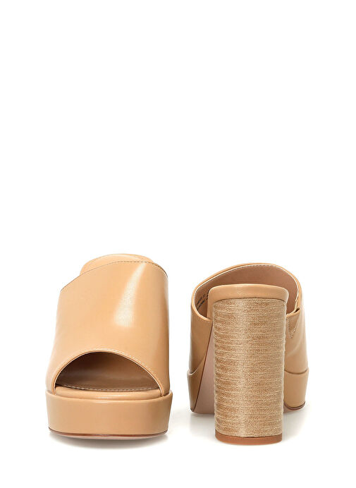 CANBE 4FX Taba Kadın Topuklu Terlik - Görsel 6