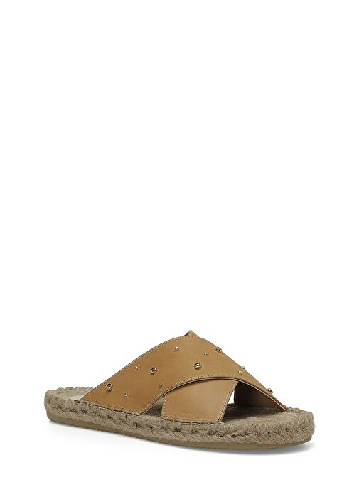 WONGA 4FX Camel Kadın Düz Terlik - Görsel 3