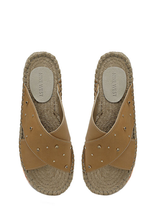 WONGA 4FX Camel Kadın Düz Terlik - Görsel 5