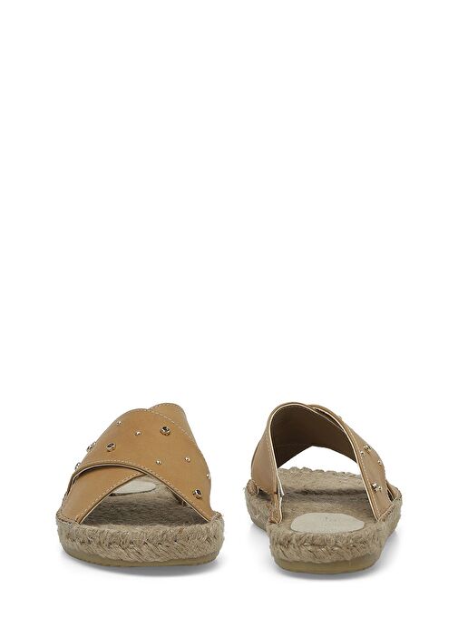 WONGA 4FX Camel Kadın Düz Terlik - Görsel 6