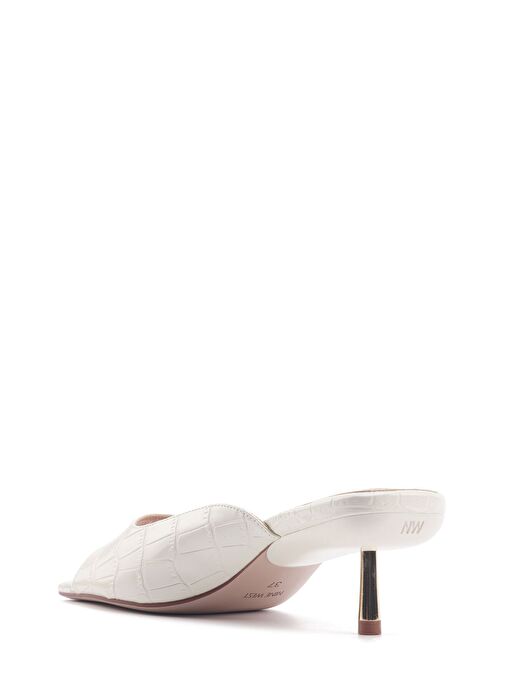 BARRA 4FX Beyaz Kadın Topuklu Terlik - Görsel 4