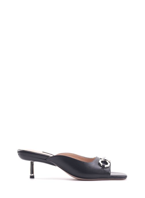 BARR 4FX Siyah Kadın Topuklu Terlik - Görsel 2