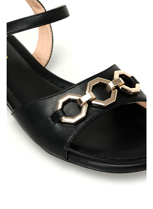 MACK 4FX Siyah Kadın Düz Sandalet - Görsel 8