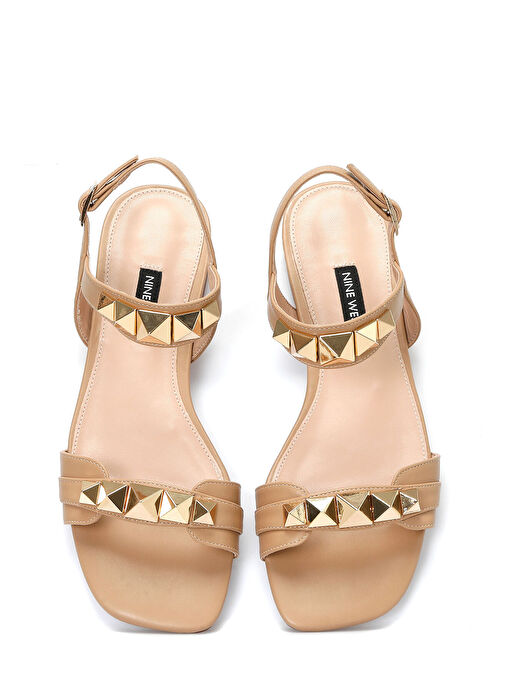 HEND 4FX Taba Kadın Düz Sandalet - Görsel 5