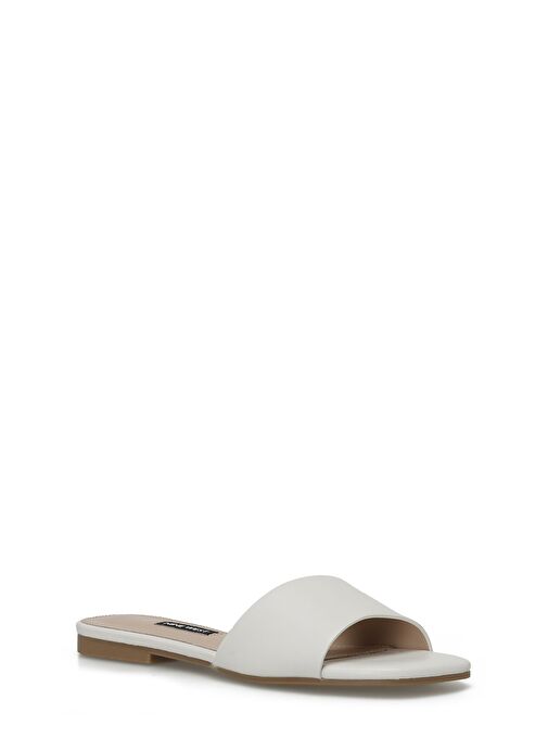 MATI 4FX Krem Kadın Düz Terlik - Görsel 3