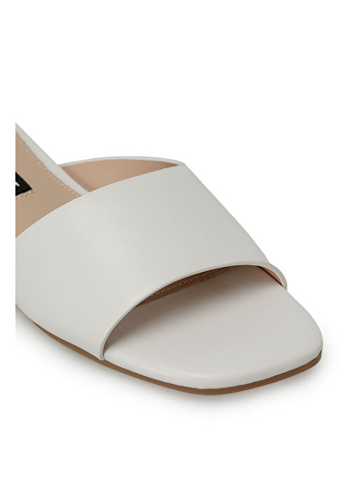 MATI 4FX Krem Kadın Düz Terlik - Görsel 8