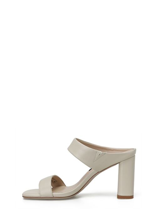 MATILD 4FX Krem Kadın Topuklu Terlik - Görsel 3