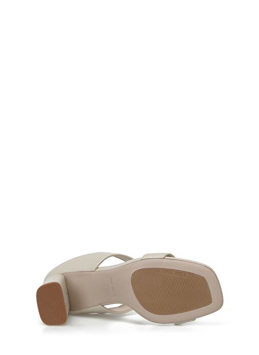 MATILD 4FX Krem Kadın Topuklu Terlik - Görsel 7