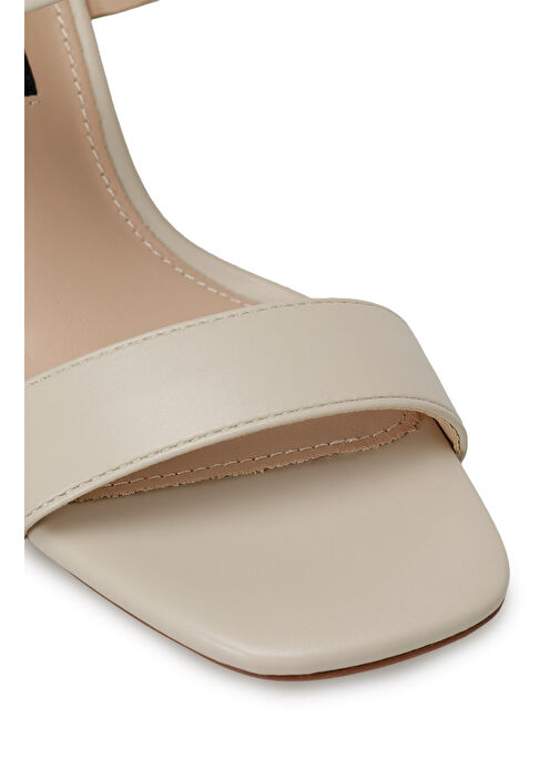 MATILD 4FX Krem Kadın Topuklu Terlik - Görsel 8