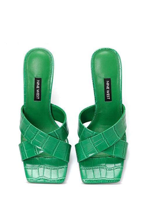 BEGARE 4FX Yeşil Kadın Topuklu Terlik - Görsel 5