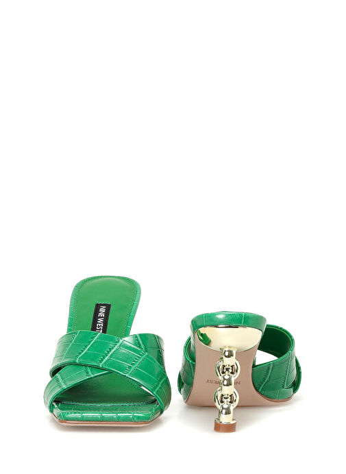 BEGARE 4FX Yeşil Kadın Topuklu Terlik - Görsel 6
