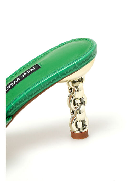 BEGARE 4FX Yeşil Kadın Topuklu Terlik - Görsel 8