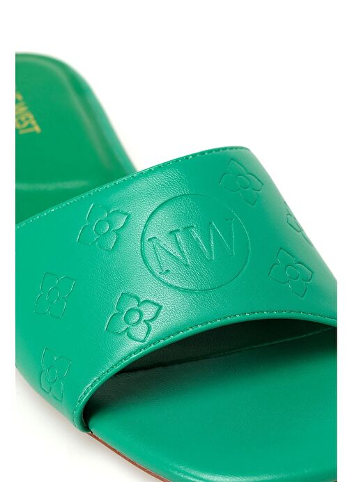 VALLES 4FX Yeşil Kadın Düz Terlik - Görsel 8