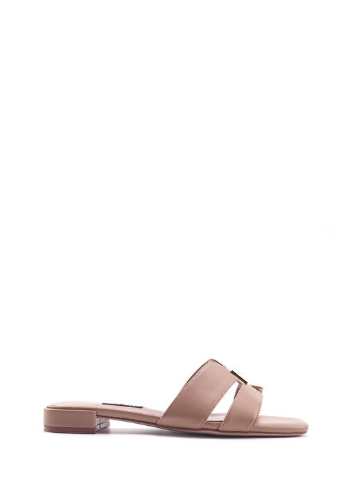 IWAN 4FX Taba Kadın Düz Terlik - Görsel 2