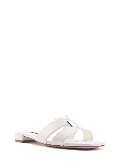 IWAN 4FX KIRIK BEYAZ Kadın Terlik - Görsel 3