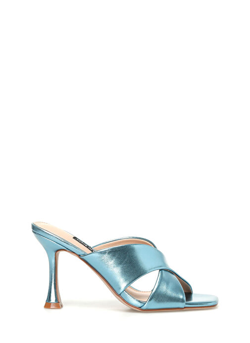 GRANI 4FX Mavi Kadın Topuklu Terlik - Görsel 2