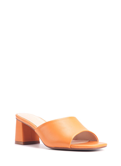 NASLA 4FX Turuncu Kadın Topuklu Terlik - Görsel 3