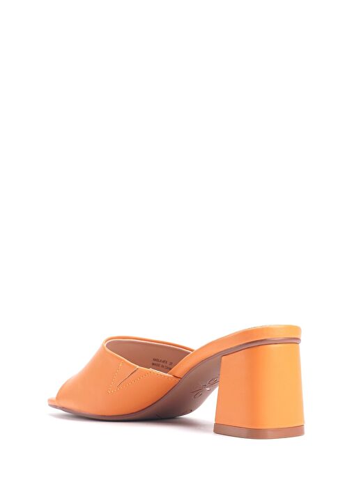 NASLA 4FX Turuncu Kadın Topuklu Terlik - Görsel 4
