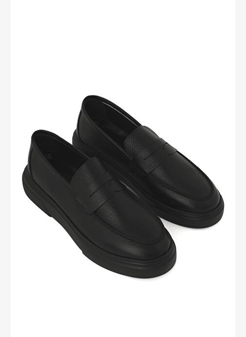 Fibe Erkek Siyah Deri Spor Ayakkabı - Görsel 4