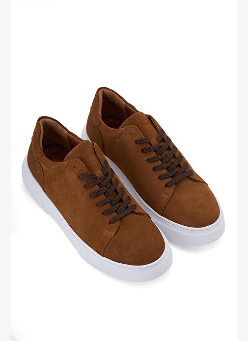 Vike Erkek Taba Süet Deri Spor Ayakkabı - Görsel 5