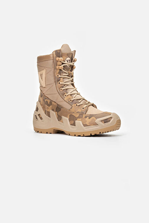 1092 V-CLUTCH ON DUTY NUBUK ERKEK BOT BEJ KAMUFLAJ - Görsel 3