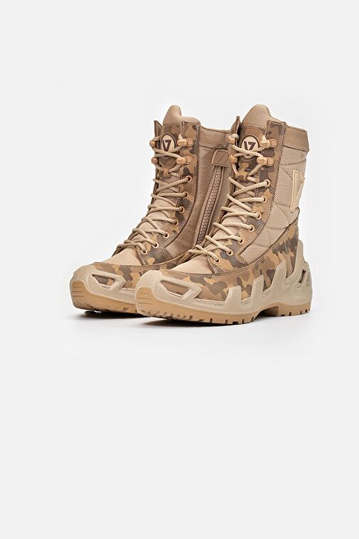 1092 V-CLUTCH ON DUTY NUBUK ERKEK BOT BEJ KAMUFLAJ - Görsel 5