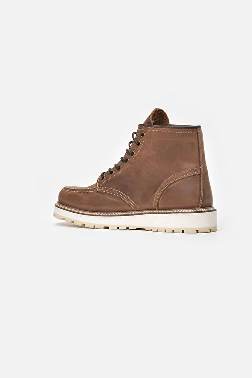 1106 Lifestyle V-Town Crazy Kadın Bot Kızıl Taba - Görsel 4