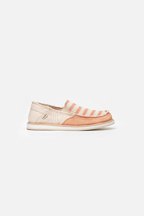 1331 VANEDA LINEN ESPADRIL KETEN KADIN AYAKKABI BEJ/SOMON - Görsel 2