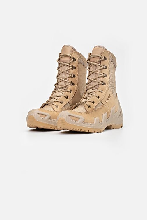 1348 V-CLUTCH ON DUTY NUBUK ERKEK BOT BEJ - Görsel 5