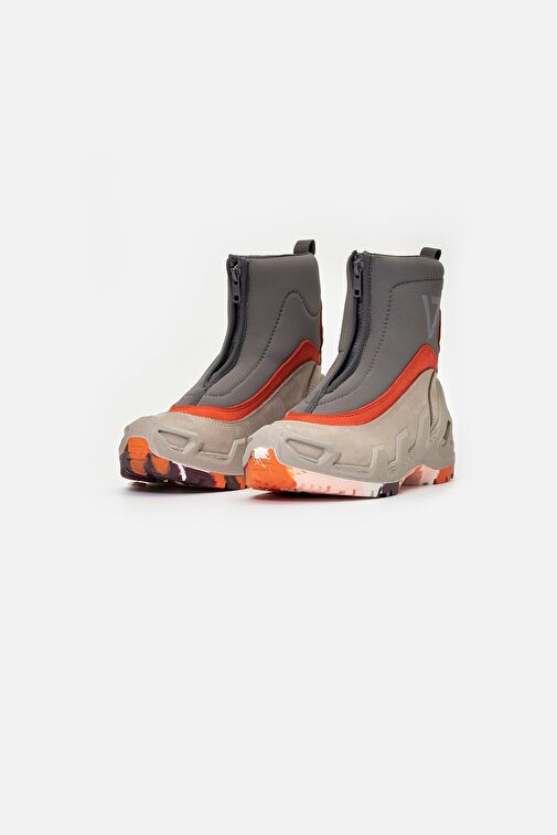 1000 V-CLUTCH URBAN DIGITAL NUBUK KADIN BOT A.GRI/NAR CICEGI - Görsel 4