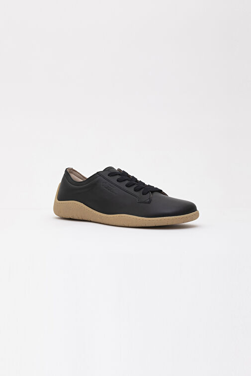 1383 V-BAREFOOT COMFORT DERI ERKEK AYAKKABI SIYAH - Görsel 3