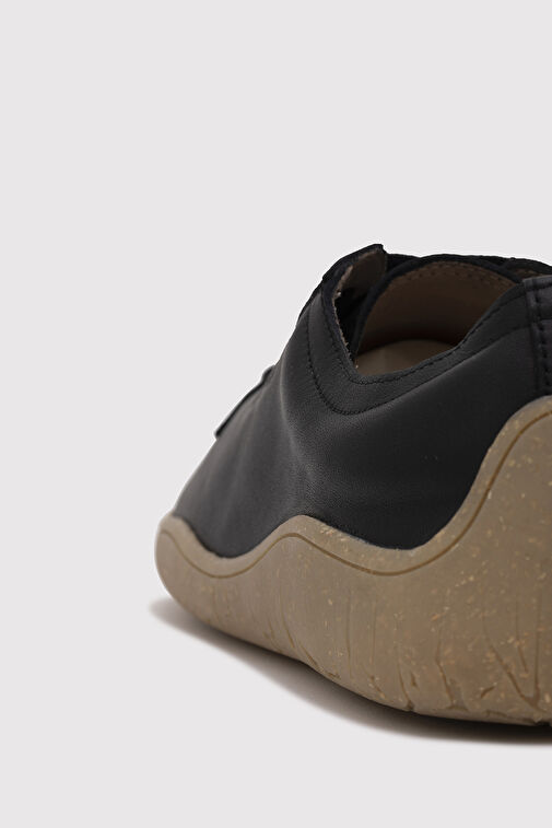 1383 V-BAREFOOT COMFORT DERI ERKEK AYAKKABI SIYAH - Görsel 6