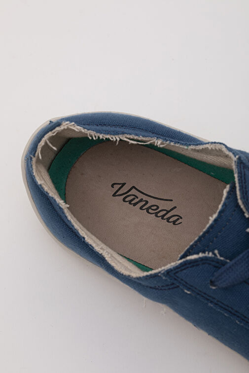 1383 V-BAREFOOT COMFORT KETEN ERKEK AYAKKABI INDIGO MAVI - Görsel 5