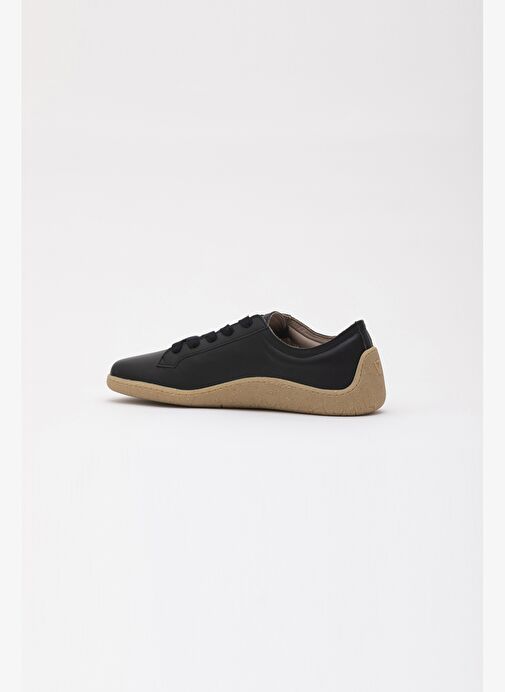 1383 V-Barefoot Comfort Deri Kadın Ayakkabı Siyah - Görsel 4