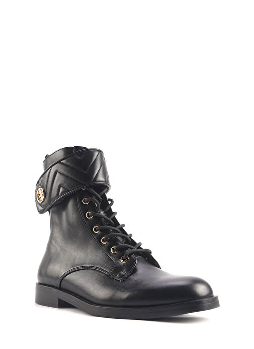 VALERIA 4PR Siyah Kadın Düz Bot - Görsel 3