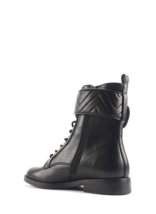 VALERIA 4PR Siyah Kadın Düz Bot - Görsel 4