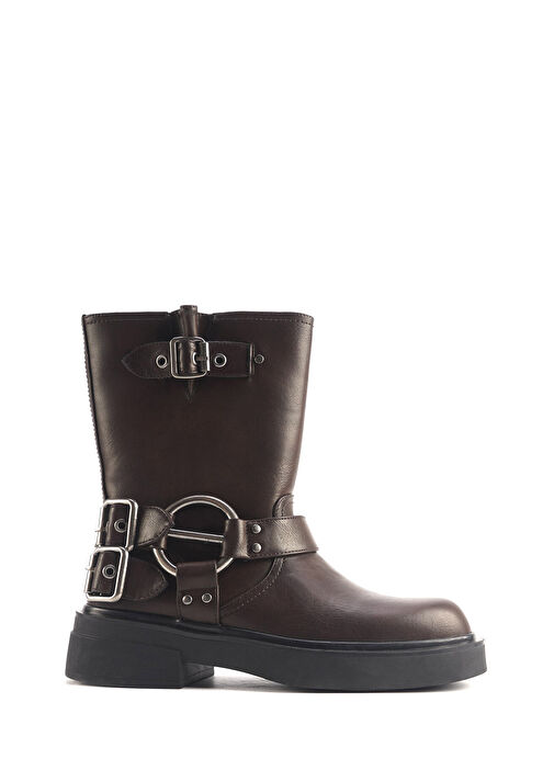 CAPPA 4PR Kahverengi Kadın Biker Bot - Görsel 2