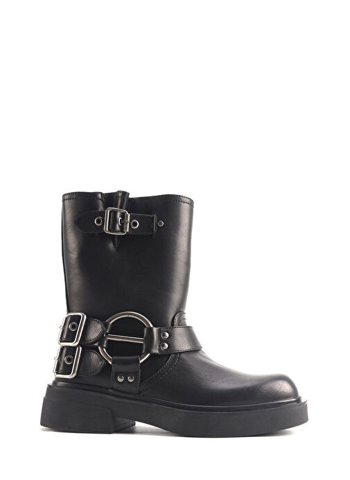 CAPPA 4PR Siyah Kadın Biker Bot - Görsel 2