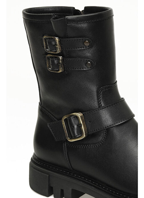 CAFYE 4PR Siyah Kadın Biker Bot - Görsel 8