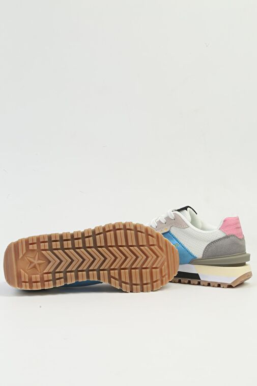 United Colors of Benetton Çok Renkli Kadın Sneaker BNI-10009-Beyaz Mavi - Görsel 5