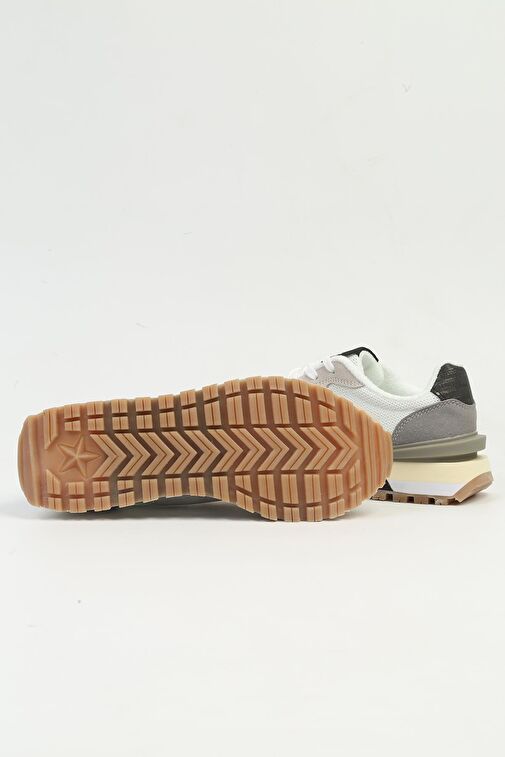 Benetton® | Kadın Beyaz Gri Spor Ayakkabı BNI-10009 - Görsel 5