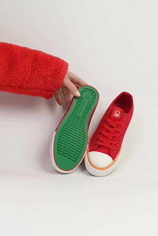 United Colors of Benetton Kırmızı Kadın Sneaker BNI-10031-Kirmizi - Görsel 5