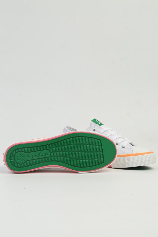 United Colors of Benetton Beyaz-Turuncu Kadın Sneaker BNI-10031-Beyaz Turuncu - Görsel 7